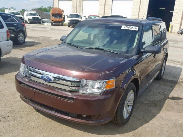 2FMGK5BC5ABB06338 - 2010 FORD FLEX SE MAROON photo 2