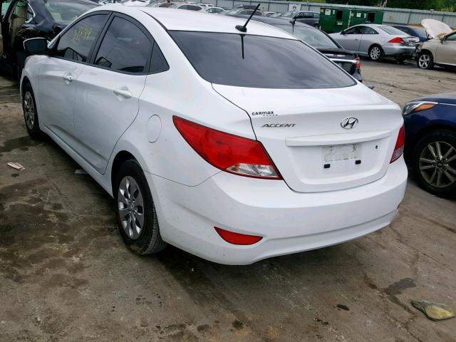 KMHCT4AE8GU106801 - 2016 HYUNDAI ACCENT SE WHITE photo 3