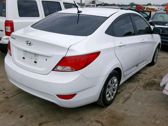 KMHCT4AE8GU106801 - 2016 HYUNDAI ACCENT SE WHITE photo 4