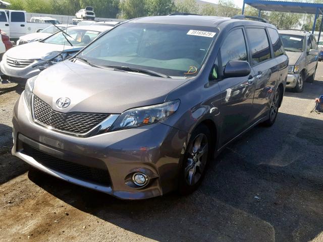 5TDXK3DC0ES518838 - 2014 TOYOTA SIENNA SPO GRAY photo 2