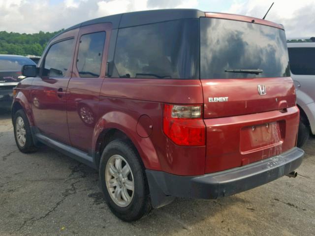 5J6YH18737L011516 - 2007 HONDA ELEMENT EX RED photo 3