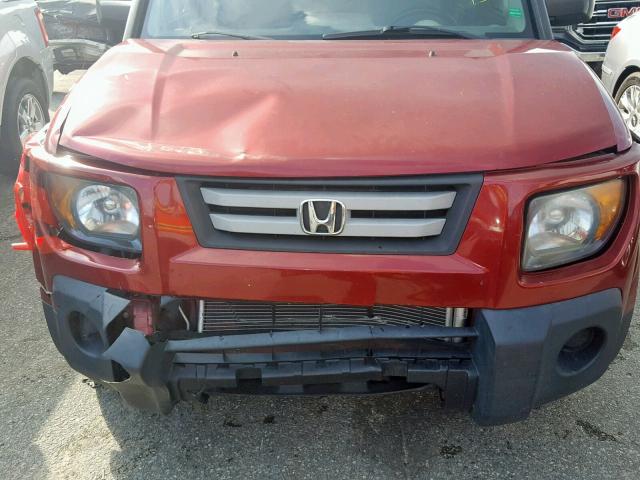 5J6YH18737L011516 - 2007 HONDA ELEMENT EX RED photo 9