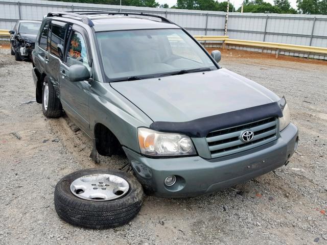 JTEEP21A860161477 - 2006 TOYOTA HIGHLANDER GREEN photo 1