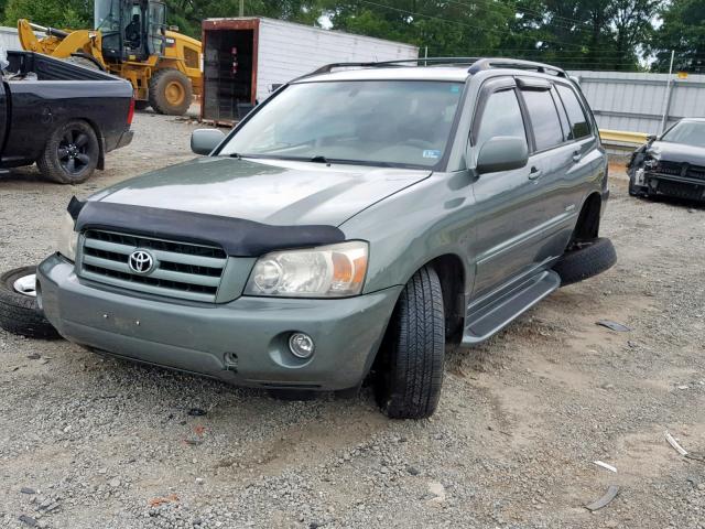 JTEEP21A860161477 - 2006 TOYOTA HIGHLANDER GREEN photo 2