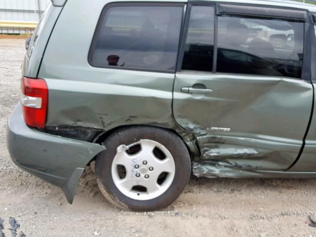 JTEEP21A860161477 - 2006 TOYOTA HIGHLANDER GREEN photo 9