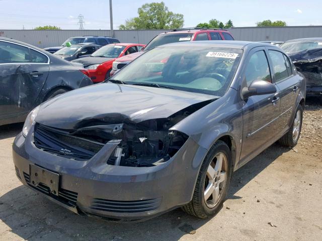 1G1AT58H697288168 - 2009 CHEVROLET COBALT LT CHARCOAL photo 2