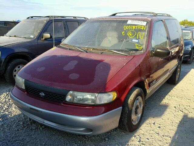 4N2DN1111VD836770 - 1997 NISSAN QUEST XE RED photo 2