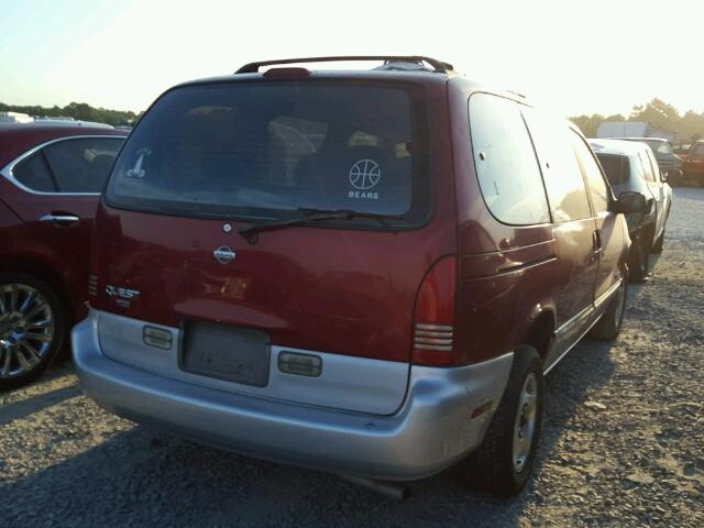 4N2DN1111VD836770 - 1997 NISSAN QUEST XE RED photo 4