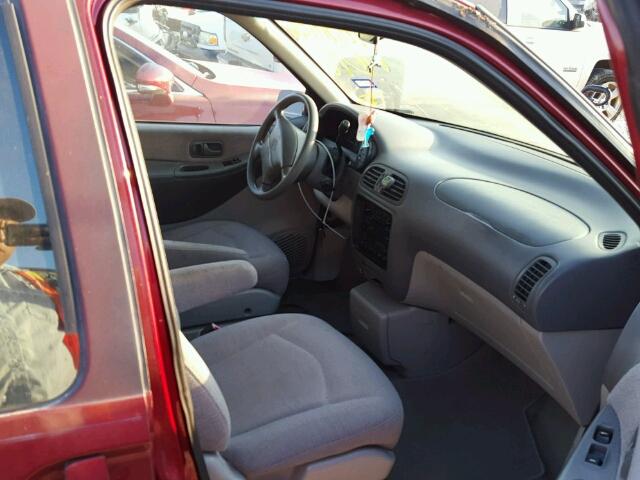 4N2DN1111VD836770 - 1997 NISSAN QUEST XE RED photo 5