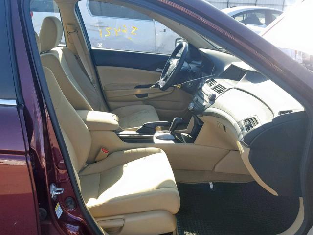 1HGCP2F48CA123365 - 2012 HONDA ACCORD LXP BURGUNDY photo 5