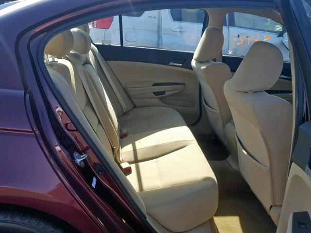 1HGCP2F48CA123365 - 2012 HONDA ACCORD LXP BURGUNDY photo 6