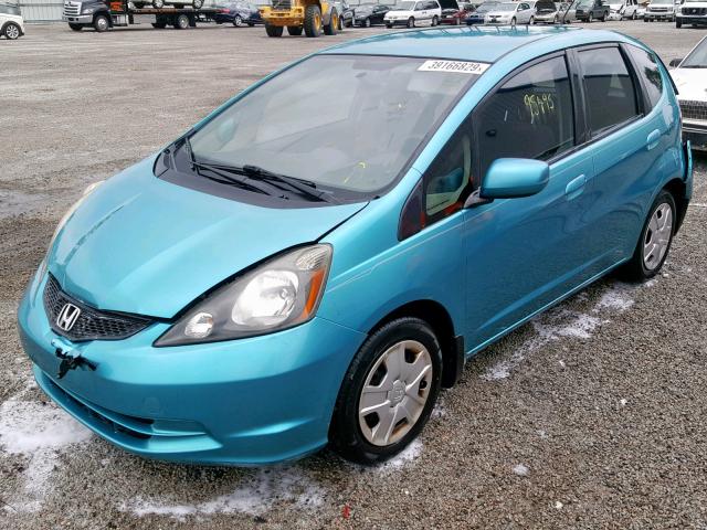 JHMGE8H34CC033565 - 2012 HONDA FIT TEAL photo 2