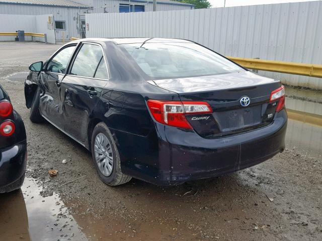 4T1BD1FK1DU066384 - 2013 TOYOTA CAMRY HYBR BLACK photo 3