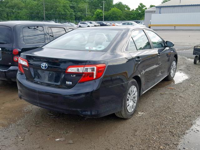 4T1BD1FK1DU066384 - 2013 TOYOTA CAMRY HYBR BLACK photo 4