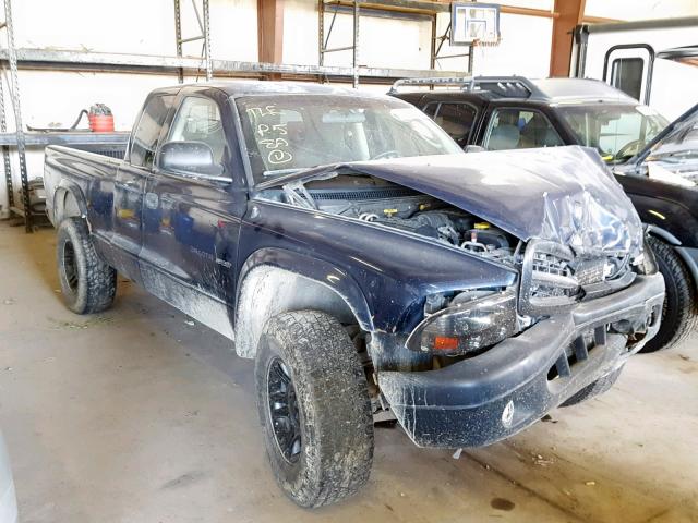 1B7GG32N32S553205 - 2002 DODGE DAKOTA SPO BLUE photo 1