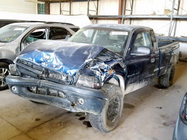 1B7GG32N32S553205 - 2002 DODGE DAKOTA SPO BLUE photo 2