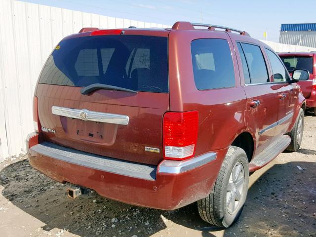 1A8HW58N58F120683 - 2008 CHRYSLER ASPEN LIMI MAROON photo 4