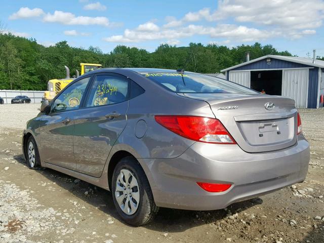 KMHCT4AE4HU379011 - 2017 HYUNDAI ACCENT SE GRAY photo 3