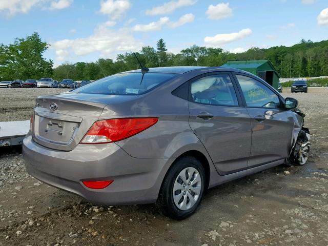 KMHCT4AE4HU379011 - 2017 HYUNDAI ACCENT SE GRAY photo 4