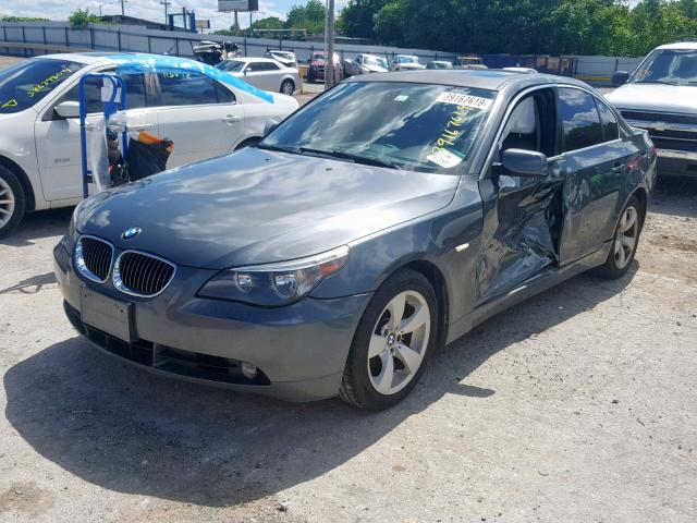 WBANE53506CK91437 - 2006 BMW 525 I GRAY photo 2