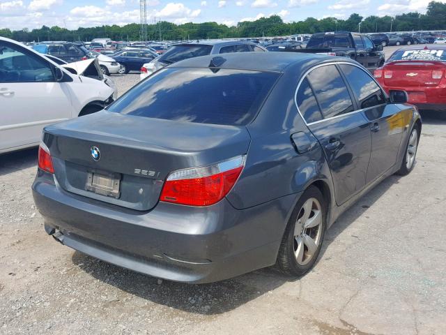 WBANE53506CK91437 - 2006 BMW 525 I GRAY photo 4