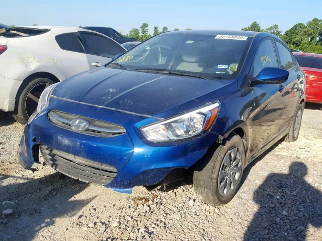 KMHCT4AE2HU188963 - 2017 HYUNDAI ACCENT SE BLUE photo 2