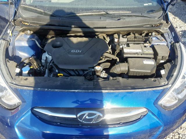 KMHCT4AE2HU188963 - 2017 HYUNDAI ACCENT SE BLUE photo 7