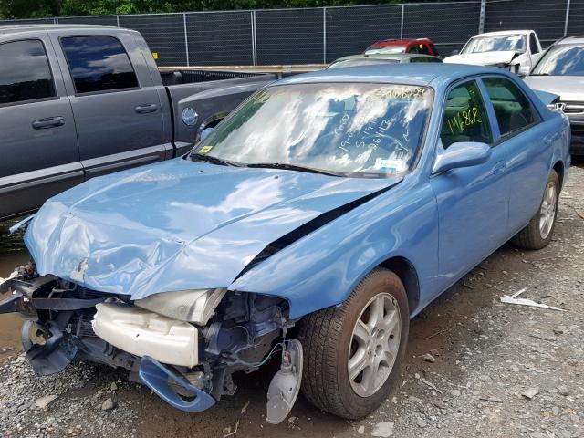 1YVGF22C425264113 - 2002 MAZDA 626 LX BLUE photo 2