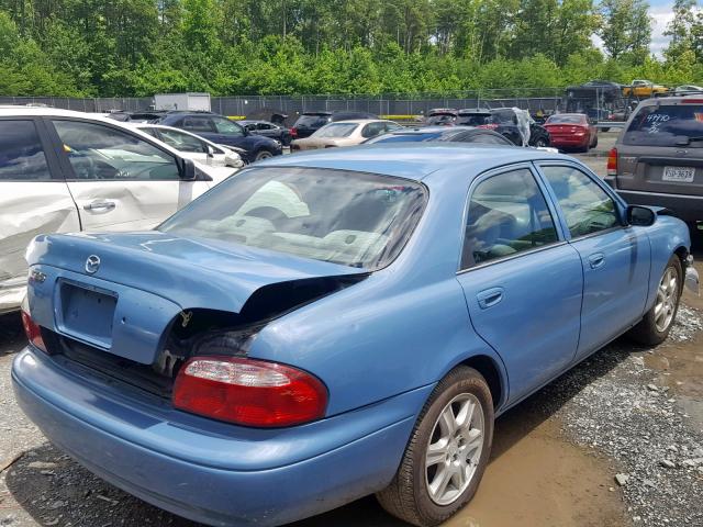 1YVGF22C425264113 - 2002 MAZDA 626 LX BLUE photo 4