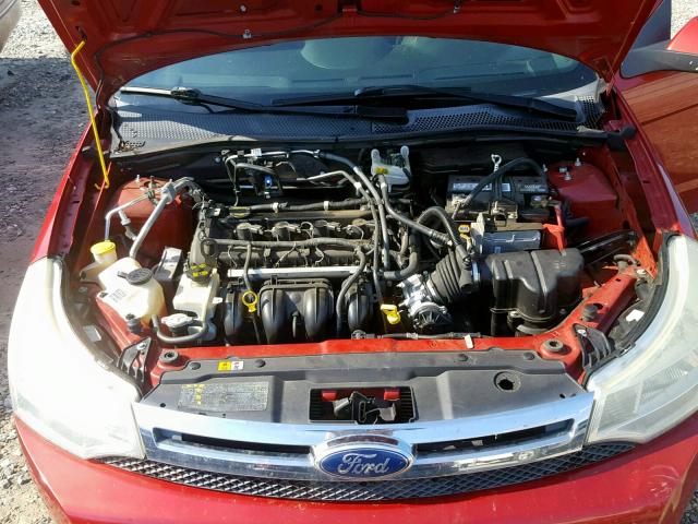 1FAHP36N09W198260 - 2009 FORD FOCUS SES BURGUNDY photo 7