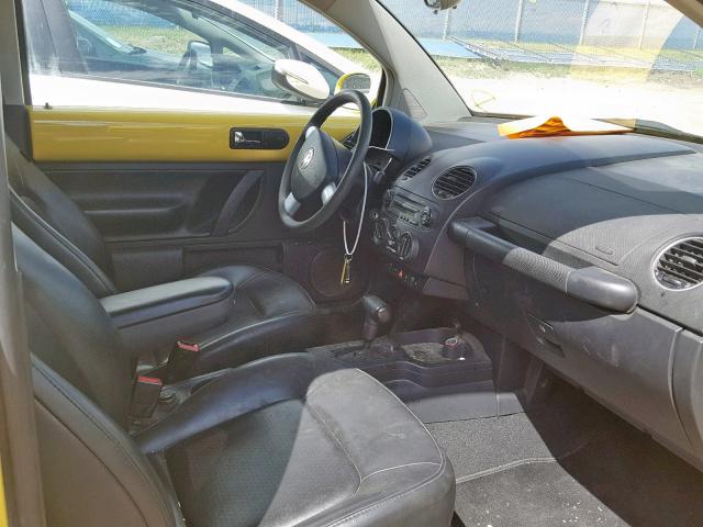 3VWRW21CX7M513223 - 2007 VOLKSWAGEN NEW BEETLE ყვითელი ფოტო 5