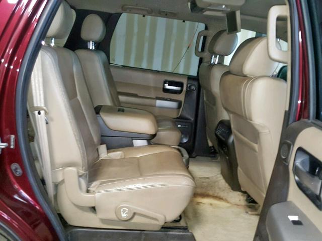 5TDBY67A68S000323 - 2008 TOYOTA SEQUOIA PL BURGUNDY photo 6