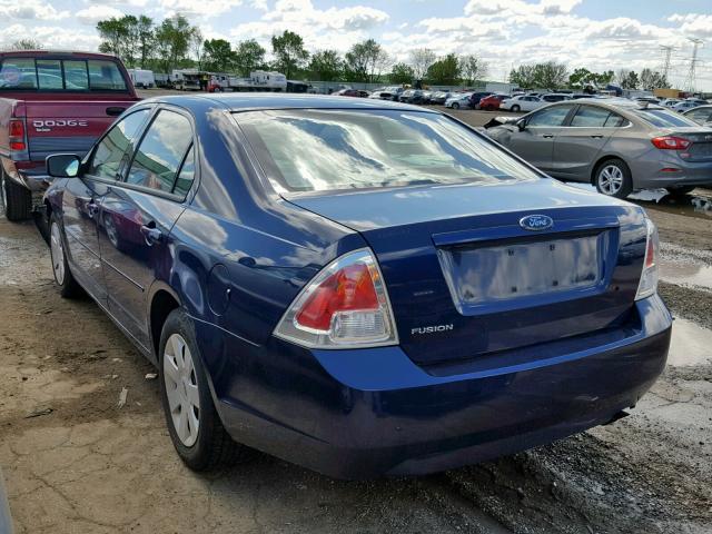 3FAFP06Z36R225801 - 2006 FORD FUSION S BLUE photo 3