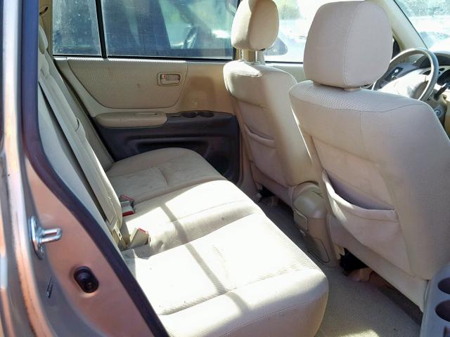 JTEHD21A450037033 - 2005 TOYOTA HIGHLANDER BEIGE photo 6