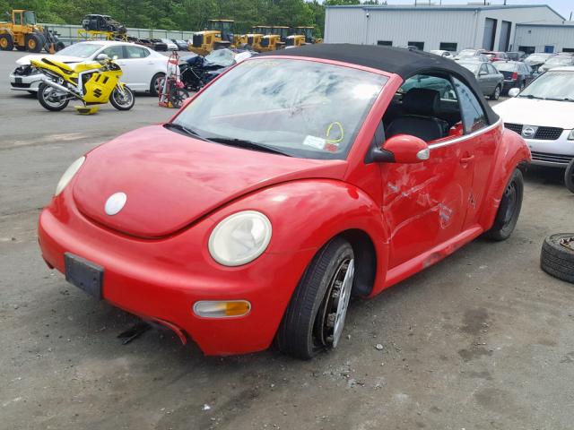 3VWBM31Y14M339935 - 2004 VOLKSWAGEN NEW BEETLE წითელი ფოტო 2