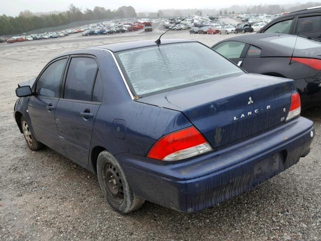 JA3AJ26E72U058259 - 2002 MITSUBISHI LANCER ES BLUE photo 3