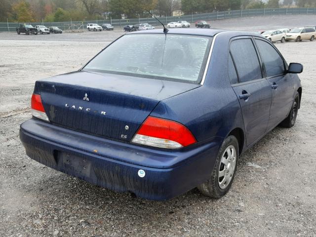 JA3AJ26E72U058259 - 2002 MITSUBISHI LANCER ES BLUE photo 4