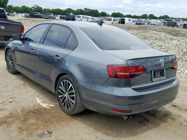 3VWD17AJ2GM401004 - 2016 VOLKSWAGEN JETTA SPOR GRAY photo 3