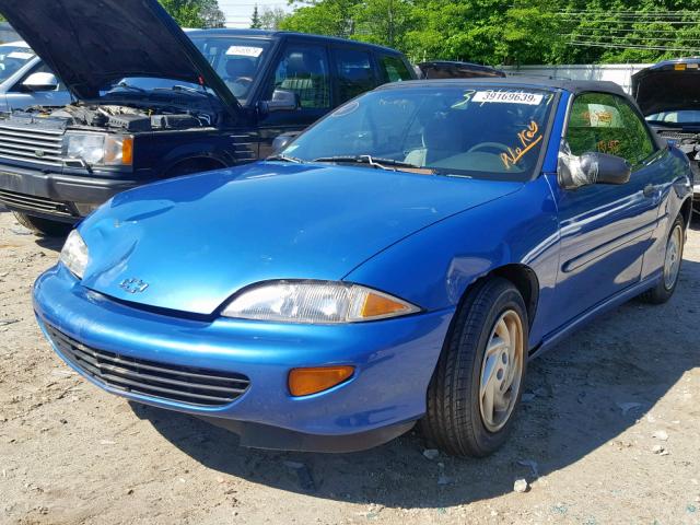 4G1JF3249TB104071 - 1996 CHEVROLET CAVALIER L BLUE photo 2