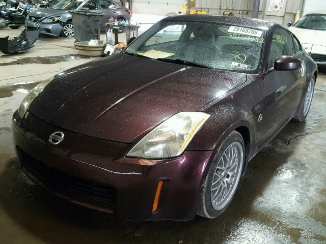 JN1AZ34E23T006518 - 2003 NISSAN 350Z COUPE MAROON photo 2