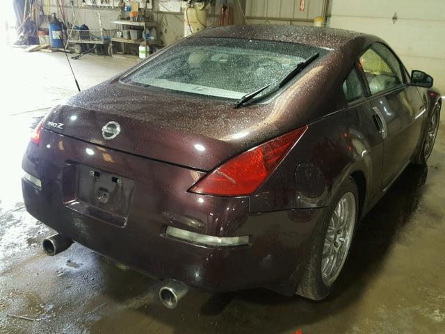 JN1AZ34E23T006518 - 2003 NISSAN 350Z COUPE MAROON photo 4