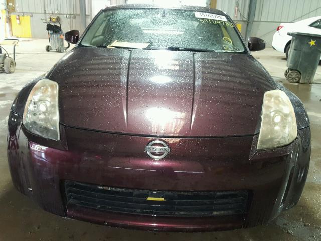 JN1AZ34E23T006518 - 2003 NISSAN 350Z COUPE MAROON photo 9