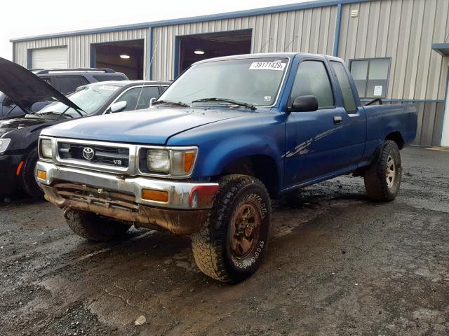 4TAVN13D3RZ228784 - 1994 TOYOTA PICKUP 1/2 BLUE photo 2