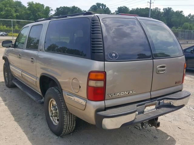 3GKGK26U71G223605 - 2001 GMC YUKON XL K BEIGE photo 3