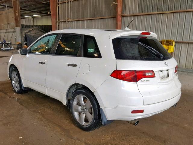 5J8TB18517A013570 - 2007 ACURA RDX TECHNO WHITE photo 3