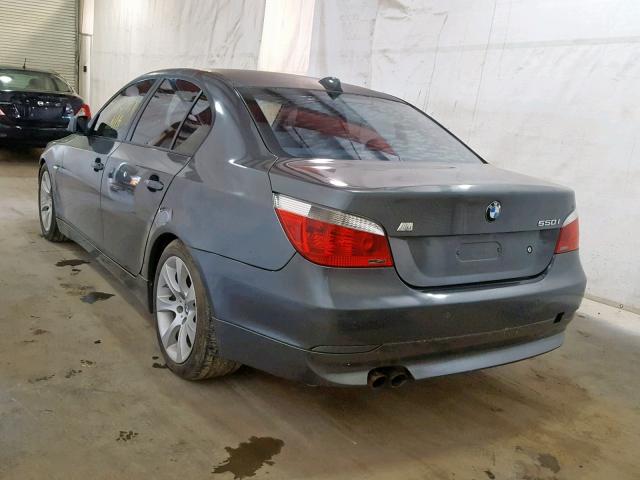 WBANB53537CP06955 - 2007 BMW 550 I GRAY photo 3