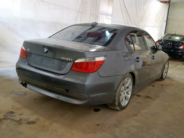 WBANB53537CP06955 - 2007 BMW 550 I GRAY photo 4