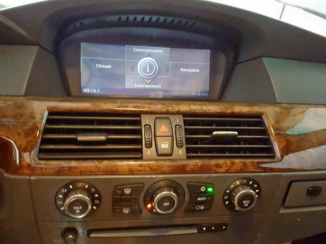 WBANB53537CP06955 - 2007 BMW 550 I GRAY photo 9