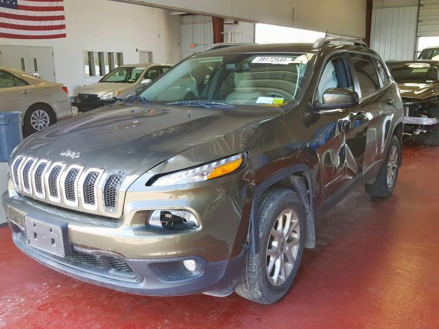 1C4PJMCB6FW686793 - 2015 JEEP CHEROKEE L GREEN photo 2