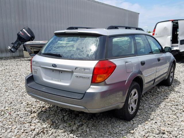 4S4BP61C577305877 - 2007 SUBARU LEGACY OUT SILVER photo 4